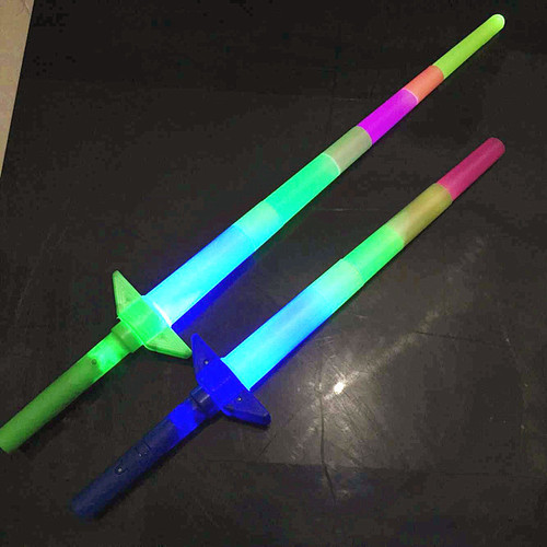 Large luminous retractable four-section stick night market street stalls hot-selling luminous toys wholesale at the Senior Festival Glow Stick Concert