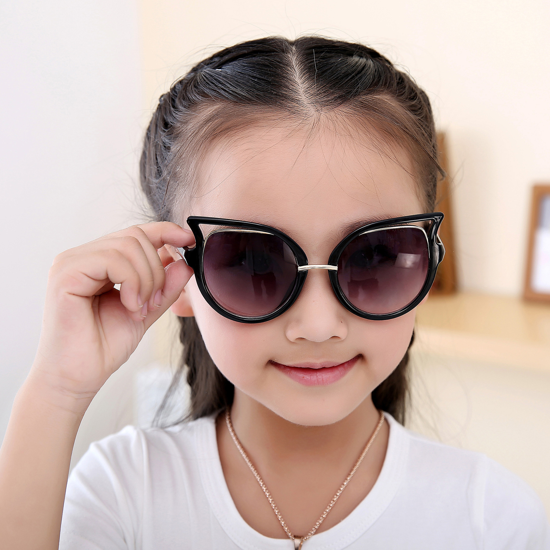 F038 impulse children's fashion cat ear fashion sunglasses cat's eye
