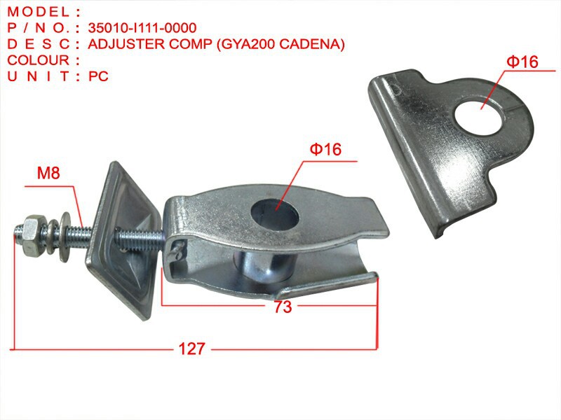 Ajustador de motocicleta GN/HJ125 ZS150 GYA200 kg ajustador de tracción trasera motocicleta estampado Accesorios