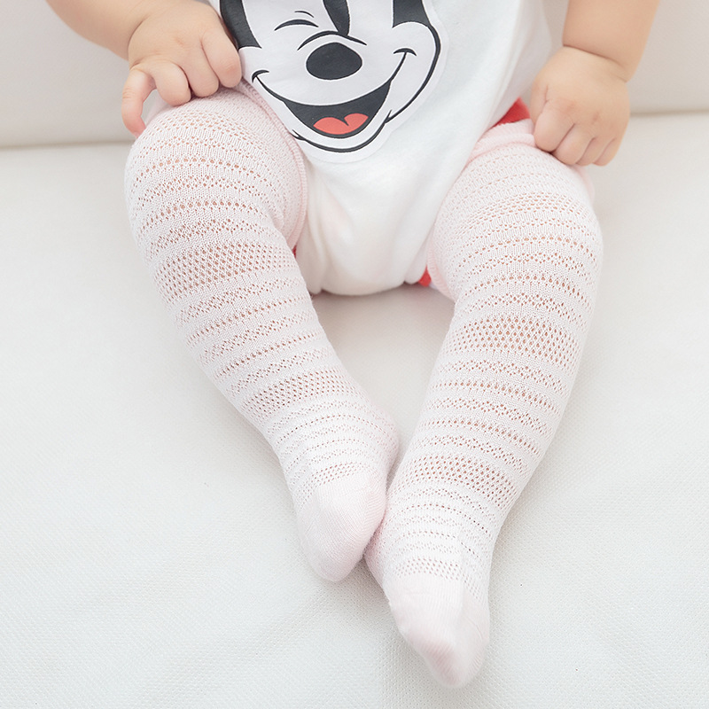 Calcetines de bebé calcetines antimosquitos de malla delgada de verano para niños y niñas niños boca suelta bebé calcetines sobre la rodilla medias no apretadas