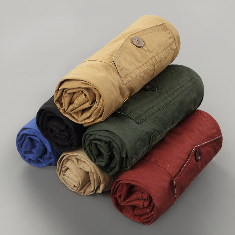 Export To Europe And America Original Order Men's Casual Cargo Fashion Youth Pure Cotton Straight Shorts/5-Point Shorts_voghion.com