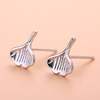 Small universal fashionable earrings, silver 925 sample, Korean style, simple and elegant design