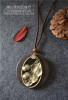 Retro ethnic metal accessories, wooden necklace, ethnic style, cotton and linen