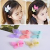 Cute shiffon hairgrip for princess from pearl with bow, children's hair accessory, Korean style