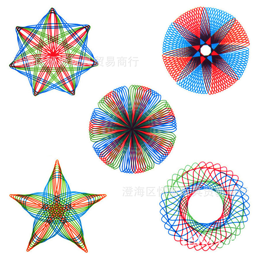 Flor curva cerebro caleidoscopio pintura traje educación temprana experimento enseñanza ayudas patrón creativo tablero de dibujo traje