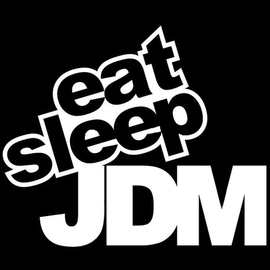 汽车贴纸图片  eat sleep JDM 个性搞笑 汽车反光车贴防水防晒贴