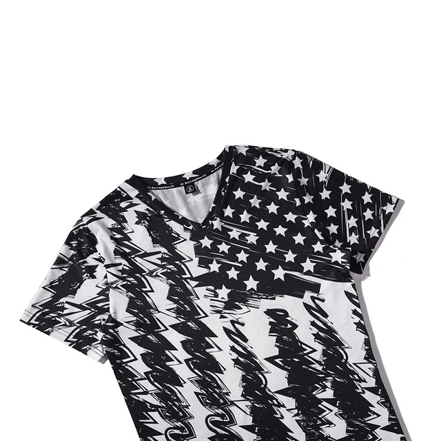 New V-Tide Men’s Apparel Abstract Star 3D Printed T-shirt 