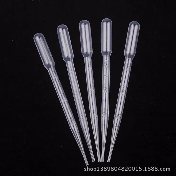 diy皮具染色吸染料一次性塑料刻度吸管/塑料滴管巴氏吸管酒精染料