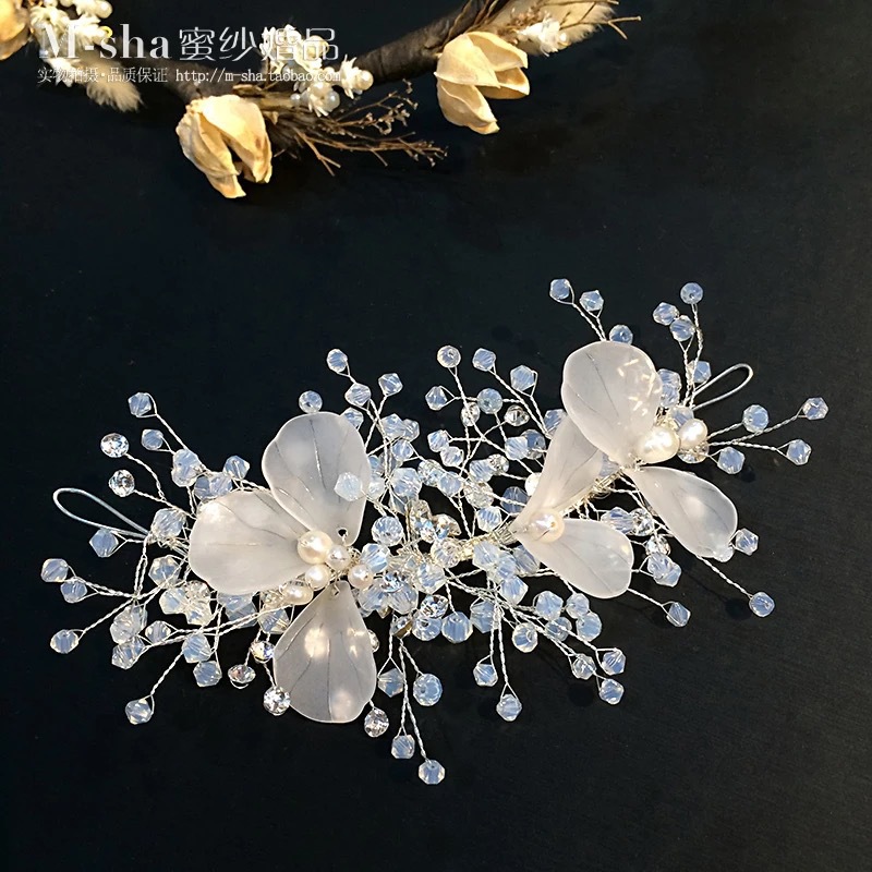 Handcrafted hairpins, classical step hairpins, retro Hanfu hair hairpins, ancient costume hair accessories materials, ancient-style COS headwear, frosted flower leaves detail image 5
