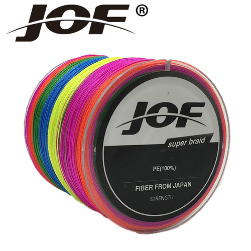 JOF Xinli Fishing Gear Colorful 4-braid PE Strong Horse Fishing Line 100 Meters Anti-Bite Line Fishing Line Wholesale Cross-Border Goods