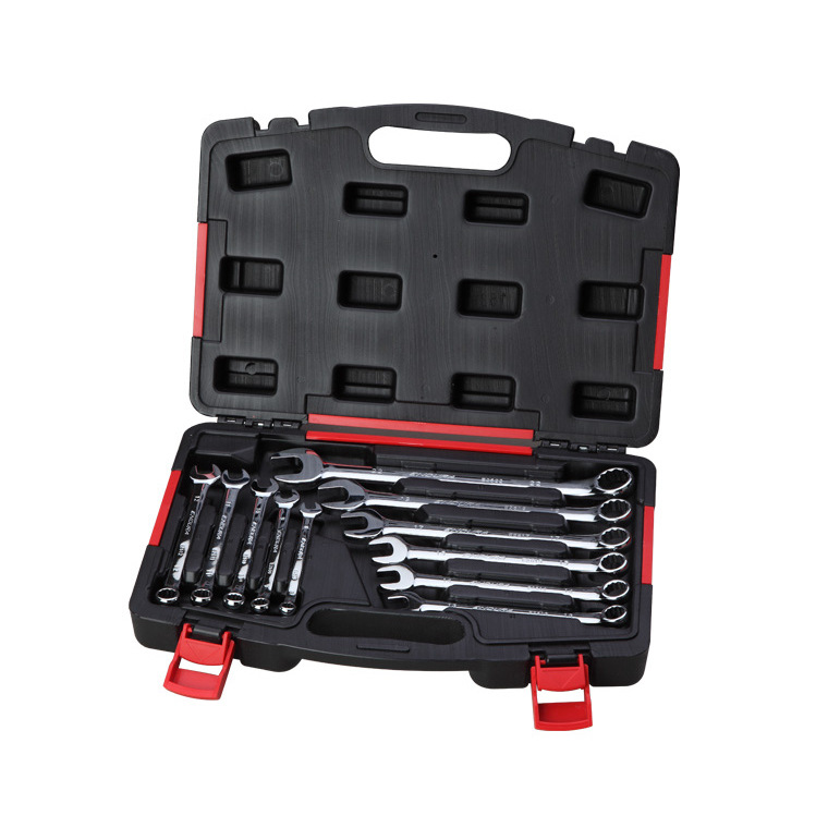 力易得11件套CrV钢全抛光两用扳手梅开扳手套装E1528