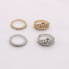 Fashionable metal accessory, set, ring, European style