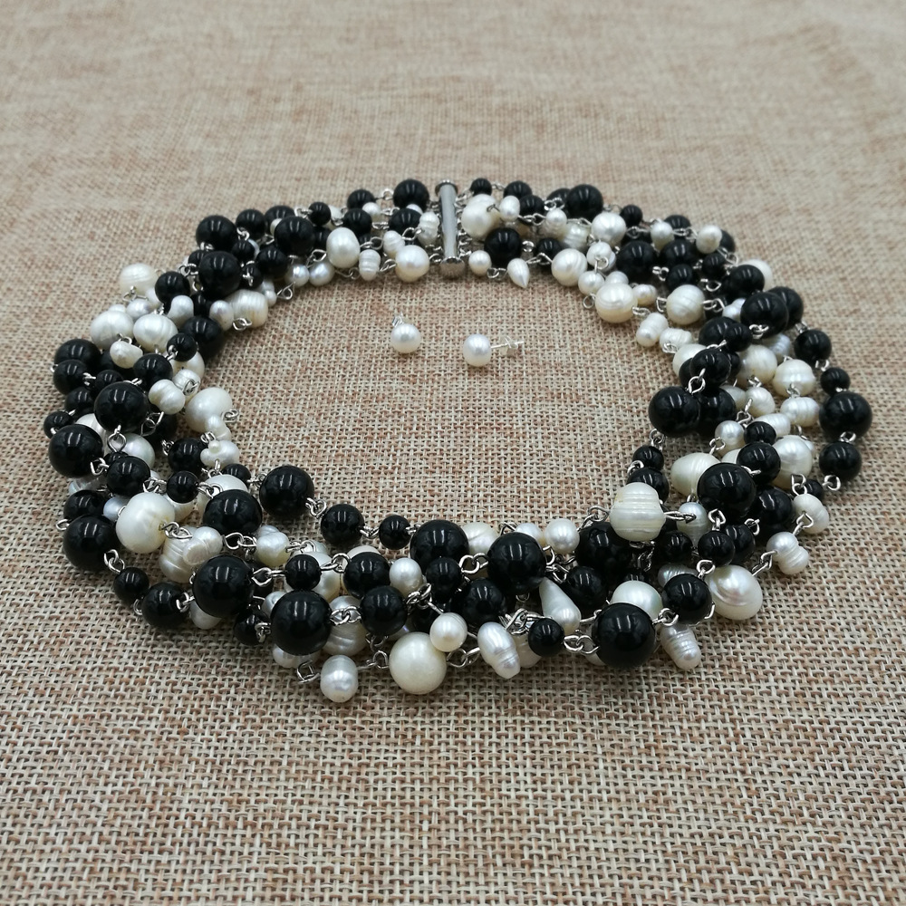 Occident and the United States pearlnecklace (White K)NHCT0129-White K