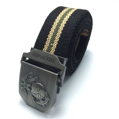 潮流加厚皮帶帆布腰帶軍用百搭按扣加長織帶韓版牛仔扣腰帶