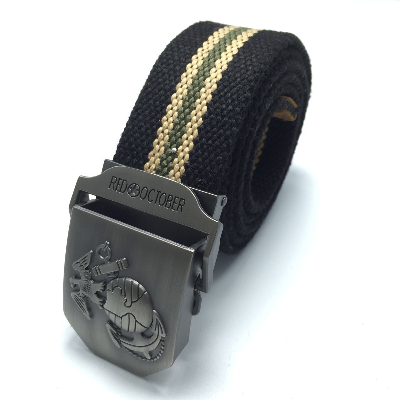 潮流加厚皮帶帆布腰帶軍用百搭按扣加長織帶韓版牛仔扣腰帶