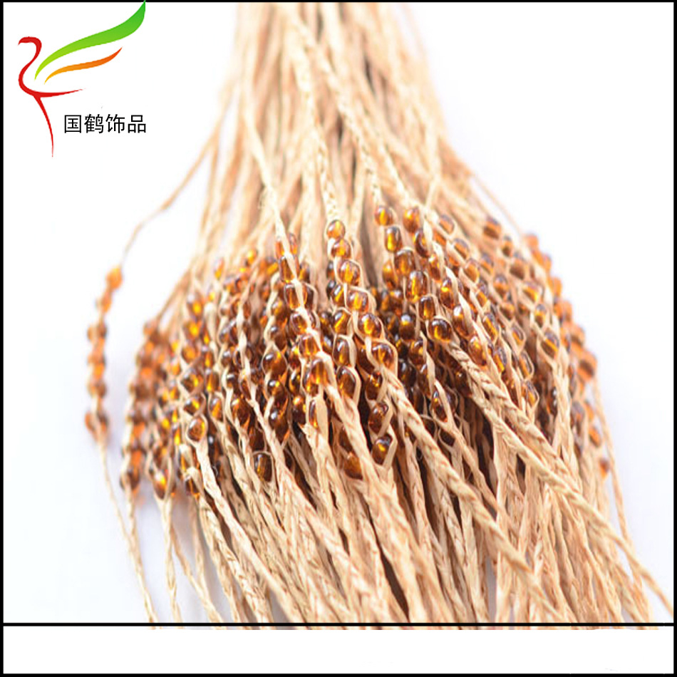 拉菲草6颗米珠手链12