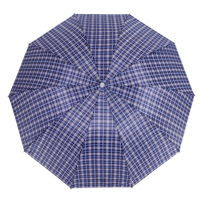 雨伞 厂家包邮 10骨 75CM 商务格子 定制 男士 三折|ru