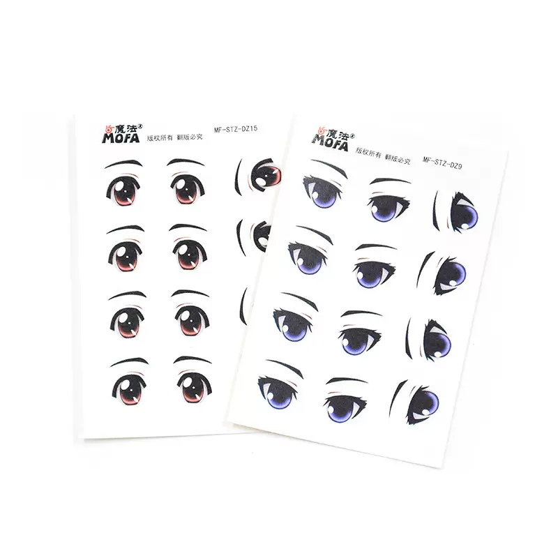 水转印贴纸bjd 粘土眼睛水贴纸设计diy手办人偶公仔软陶眼睛贴纸