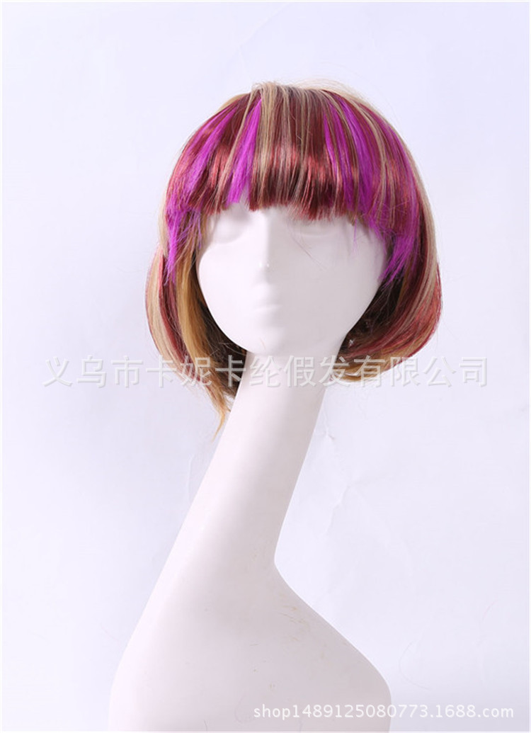 Estudiantes de escenario Bobo cabeza nueva moda fiesta fiesta damas peluca corta