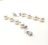 Earrings from pearl with tassels, Korean style, wholesale