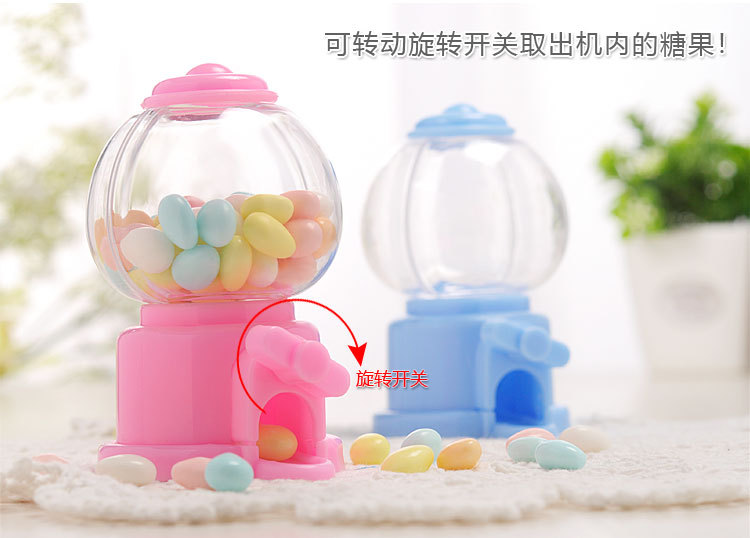 Wedding products: Wedding creative gumball machine, wedding candy box, plastic candy machine, children's toys, rotating gumball machine, stationery, gift packaging detail image 2