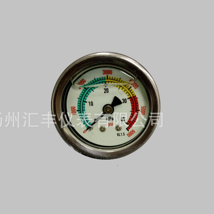 厂家供应高压空压机 高压清洗机喷枪 40兆帕夜光潜水压力表