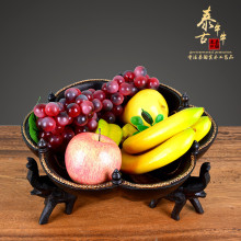 东南亚特色泰国进口实木木雕果盘家居会所创意工艺品水果盘干果盘