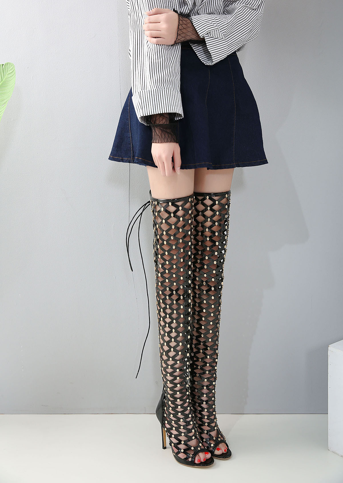 Bottes femme en PU artificiel - Ref 3355095 Image 10