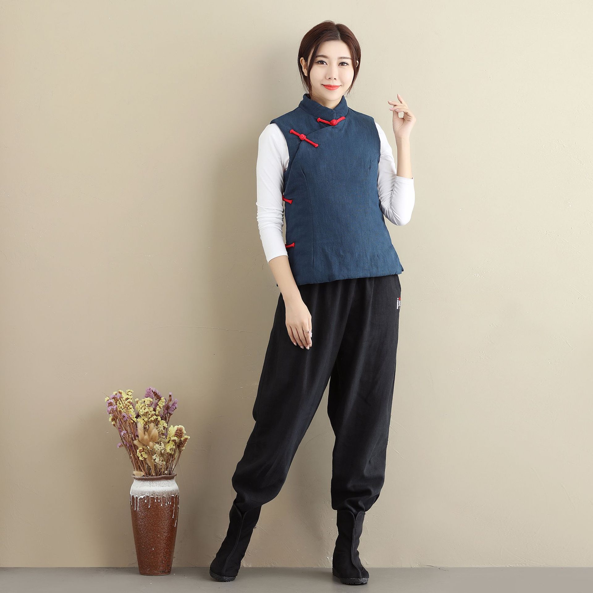 Gilet femme ASAYOU en Coton et lin - Ref 3318112 Image 5