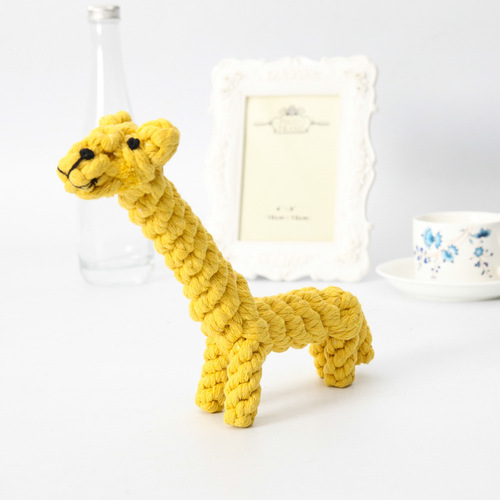 Giraffe Knot Dog Toy Cotton Rope Braided Pet Toy Pet Products Manufacturer Wholesale Simulation Cat Toy