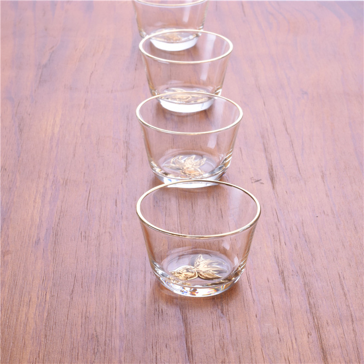 个瓷茶杯厂家直销耐高温玻璃杯透明定制绿茶杯带把透明330ML|ms