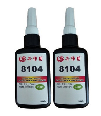 低粘度高亚克力粘接 修补有机玻璃UV无影胶水8104批发