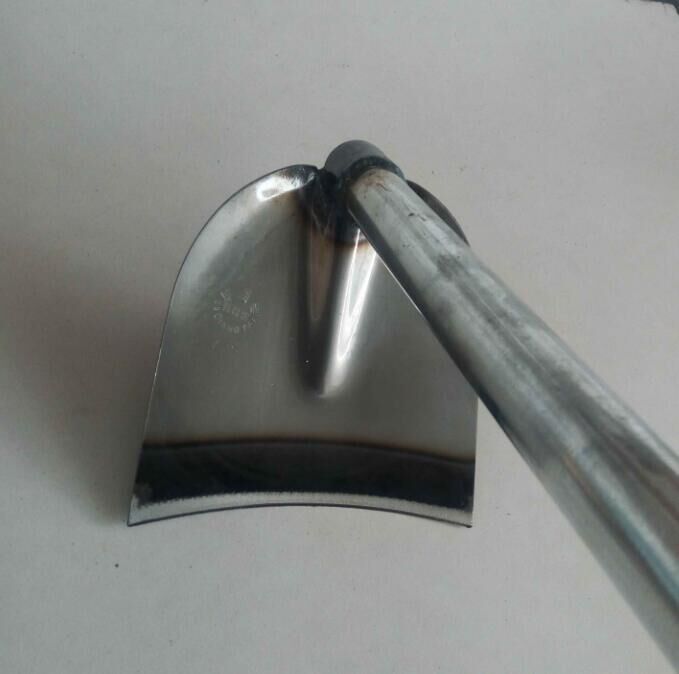 农用农具跑江湖锄头21公分宽20公分长月牙军牌带柄钢管铁把锄头