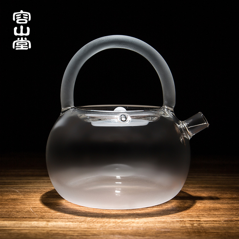 容山堂 云雾玻璃茶壶 半雾泡茶烧水壶煮茶三界电陶炉茶炉功夫茶具