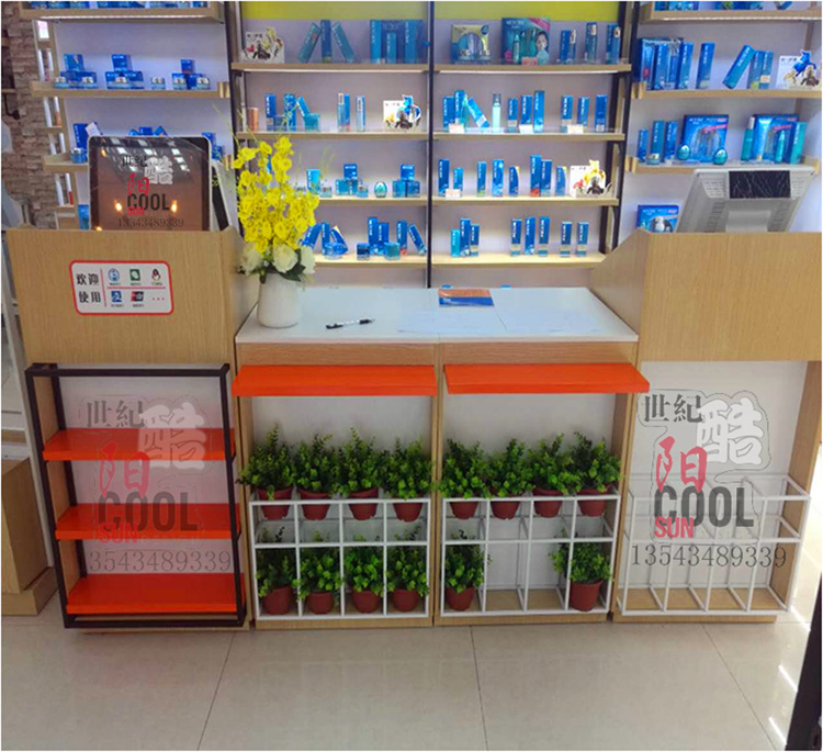 化妆品收银台组装木质母婴店日化美容院美妆促销收银台吧台多功能|ru