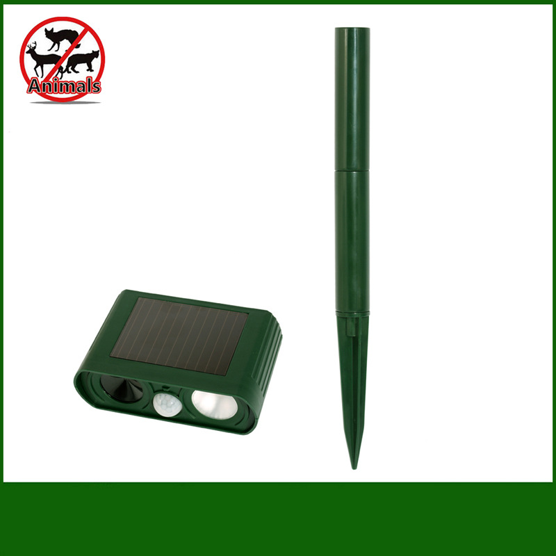 Conducir gatos y perros callejeros ratón solar expulsor ultrasónico animal expulsor flash LED al aire libre expulsor