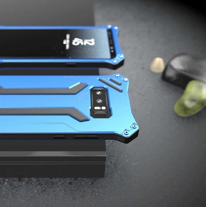 R-Just Gundam Water-resistant Shockproof Dirt-proof Snow-proof Premium Armor Heavy Duty Metal Protective Case Cover for Samsung Galaxy Note 8