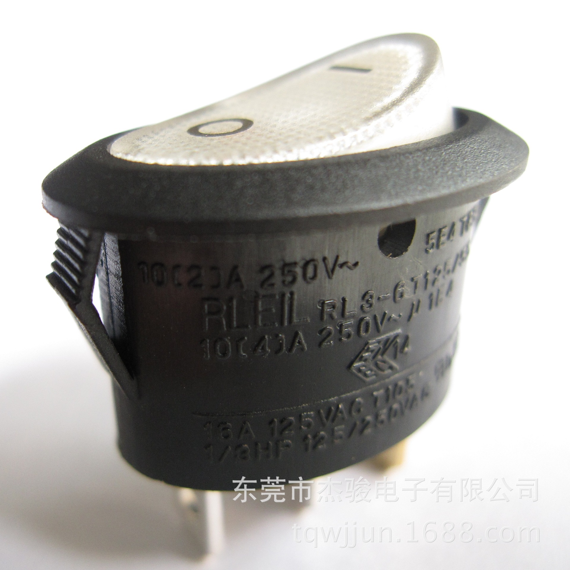 供应大电流椭圆形RLEIL船型开关 跷板开关RL3-6-11/N-H-3-WT/BK-P