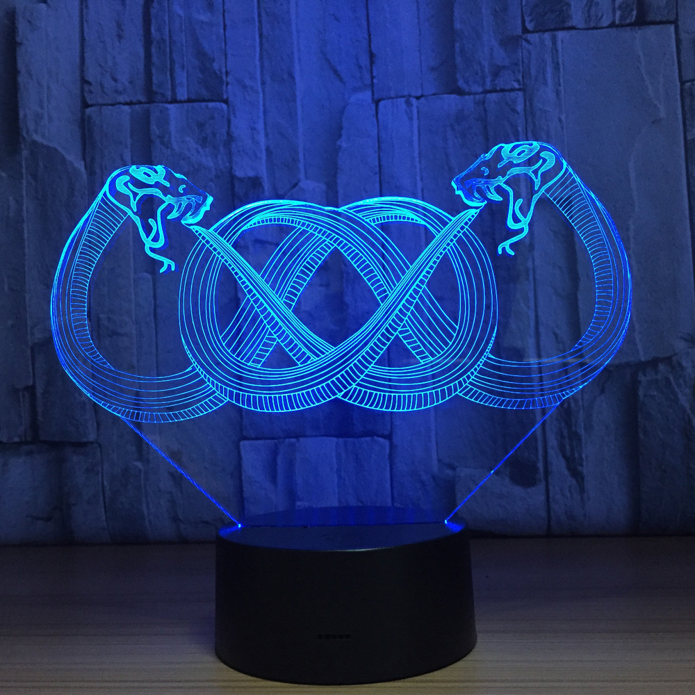 遥控3D灯七彩触控LED视觉灯