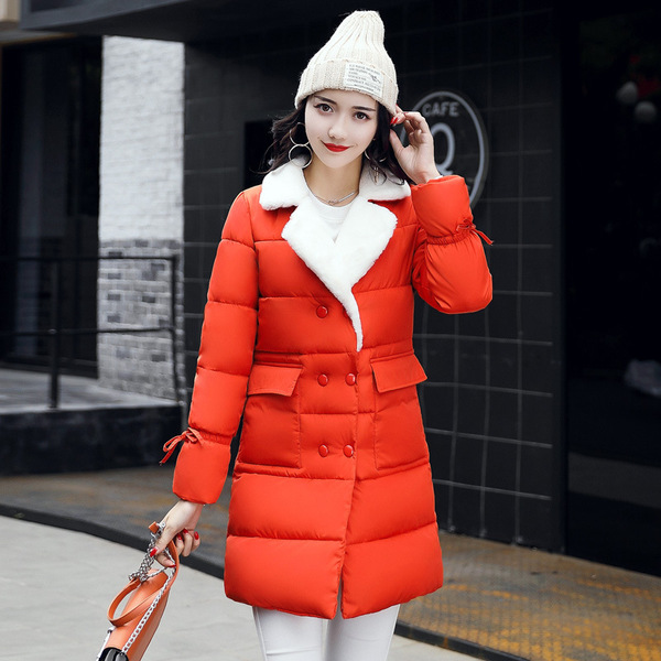 cotton jacket warm cotton jacket lamb hair Lapel cotton jacket