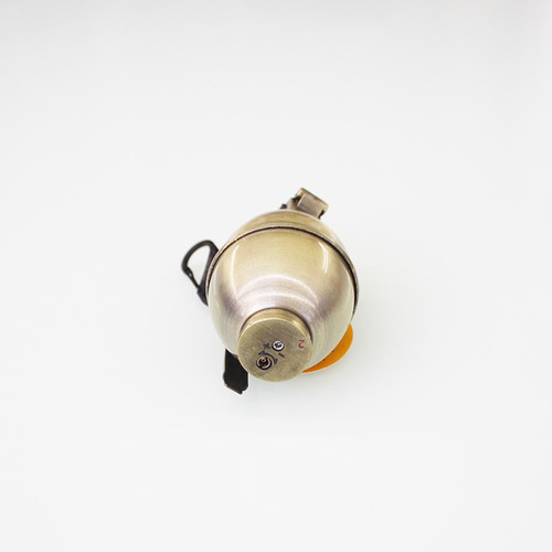 Medium ZL805 electroplated oval grenade keychain pendant lighter red fire windproof creative military ornament