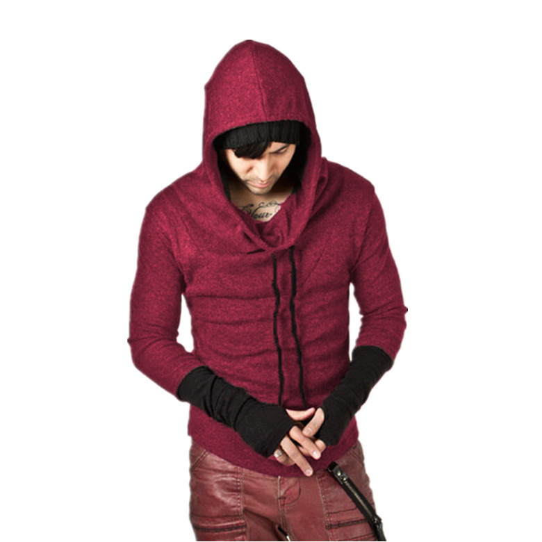 Sumiton Amazon spring and autumn new men's foreign trade Hooded Sweater sports color matching Glove Jacket