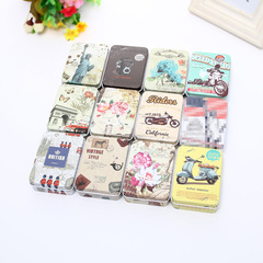 Creative Rectangle Tin Storage Box Candy Decorative Packaging Iron Box Gift Card Packaging Box