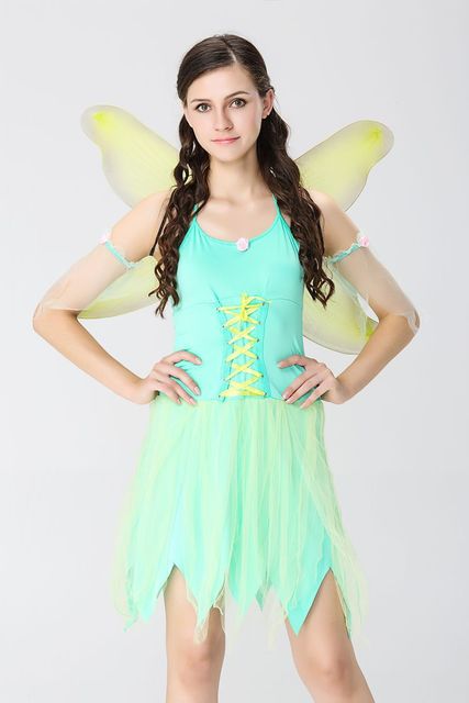 Halloween green spirit costume butterfly animal Role Play Costume Angel Costume Cosplay with wings