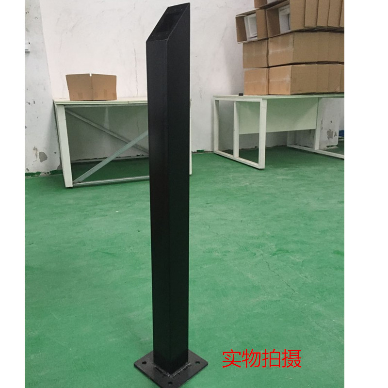 方型鐵藝黑色中空感應遙控刷卡 門禁立柱 立杆 蓬遠 讀頭按鈕立柱