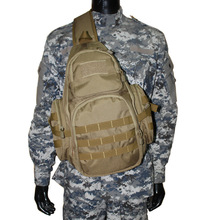 D5纵队单肩包大容量骑行背包旅行包IPAD战术胸包14寸电脑包男包