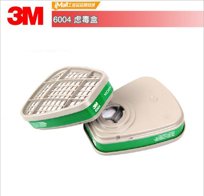 3M6004滤毒盒口罩防尘防毒面具防甲醛喷漆防雾霾PM2.5面罩