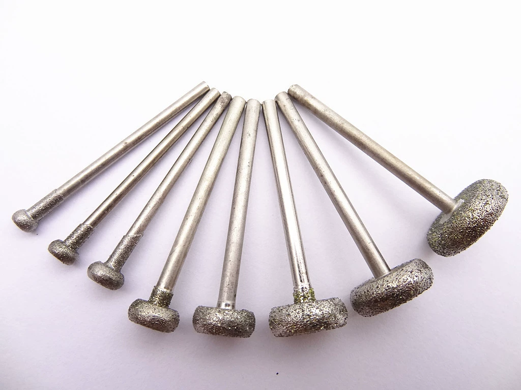 Round E pinhopper rolling 刚 diamond grinding head grinding needle round wheel carving tool jade rough stone grinding and peeling