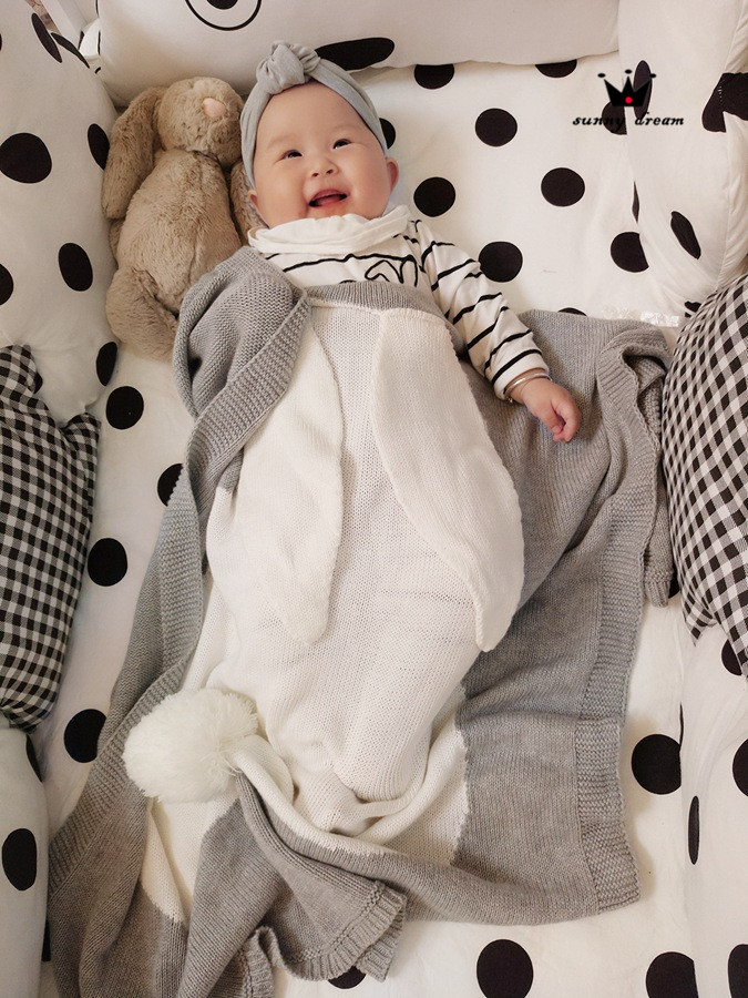 兔子毛线空调毯 (4)