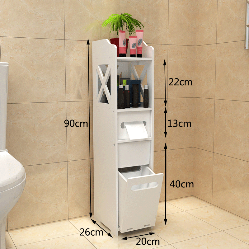 Baño creativo Rack de almacenamiento baño esquina piso Punch-libre multi-capa inodoro almacenamiento